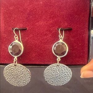 Elegant Silver and Black Dangle Earrings